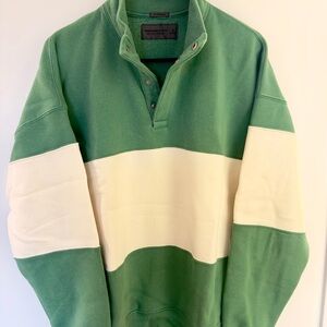 Abercrombie & Fitch Green and White Men Sweater - as seen on Gossip Girl